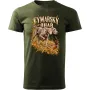 Pánské military tričko Výmarský ohař – katalogový snímek a detail potisku