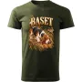 Pánské tričko Baset – lovecký motiv, military