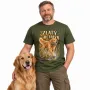 Pánské tričko Zlatý retrívr – lovecký motiv, military – katalogový snímek