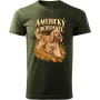 Pánské tričko Americký kokršpaněl – lovecký motiv, military