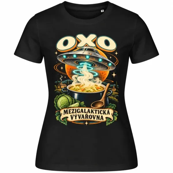Dámské tričko OXO – mezigalaktická vývařovna