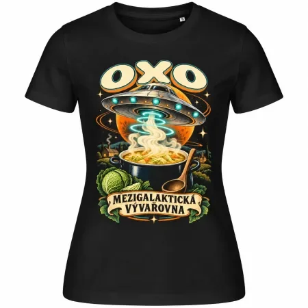 Dámské tričko OXO – mezigalaktická vývařovna