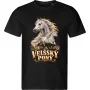 Pánské černé tričko s potiskem Velšský pony