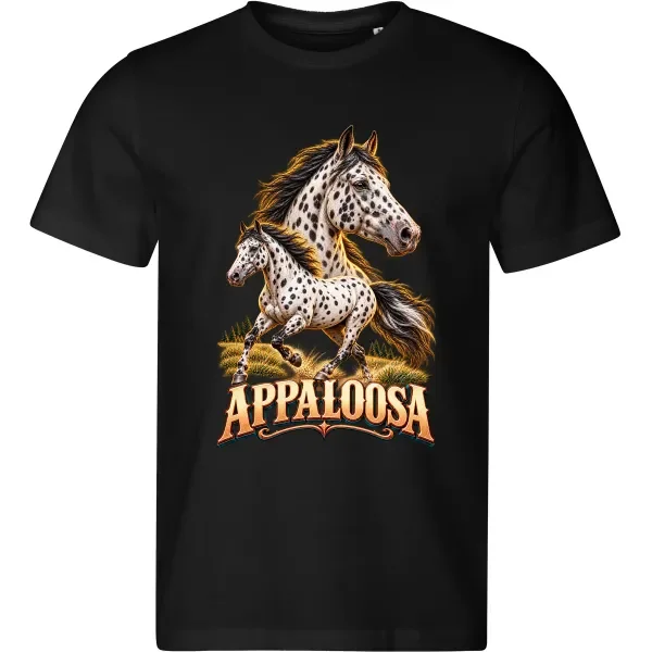 Pánské černé tričko s potiskem Appaloosa
