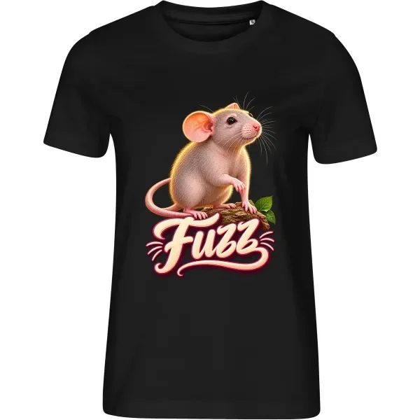 Dámské černé tričko s potiskem Potkan Fuzz