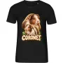 Dámské černé tričko s potiskem Morče Coronet