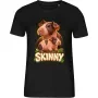 Dámské černé tričko s potiskem Morče Skinny