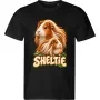 Pánské černé tričko s potiskem Morče Sheltie