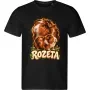 Pánské černé tričko s potiskem Morče rozeta