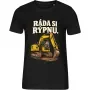 Dámské tričko Ráda si rýpnu – pro bagristku – černé MALFINI Edge 814