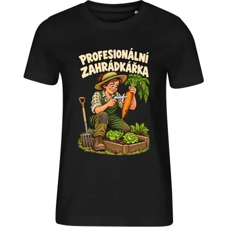 Dámské tričko Profesionální zahrádkářka – černé MALFINI Edge 814
