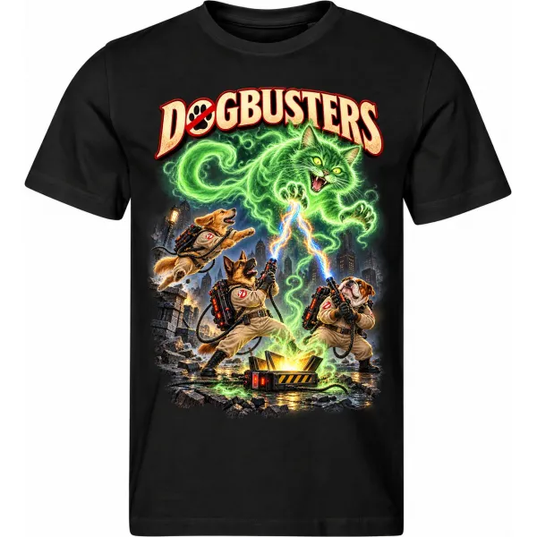 Pánské černé tričko DOGBUSTERS – psí krotitelé duchů