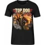 Dámské černé tričko TOP DOG, psí stíhací pilot
