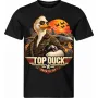 Pánské černé tričko TOP DUCK, kačer stíhací pilot