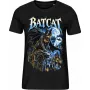 Dámské černé tričko BATCAT, kočičí noční strážce