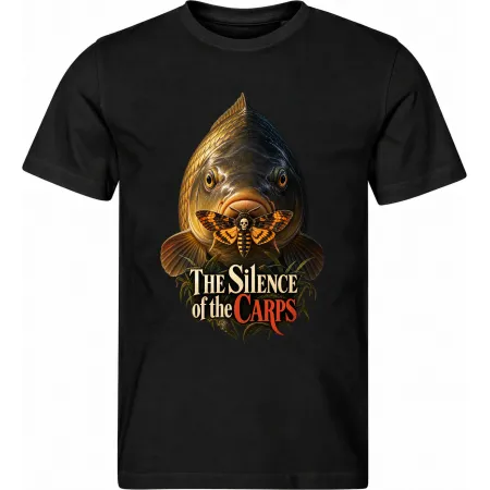 Pánské černé tričko The Silence of the Carps – mlčení kaprů
