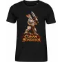 Dámské černé tričko Conan the Bunbarian – králičí barbar
