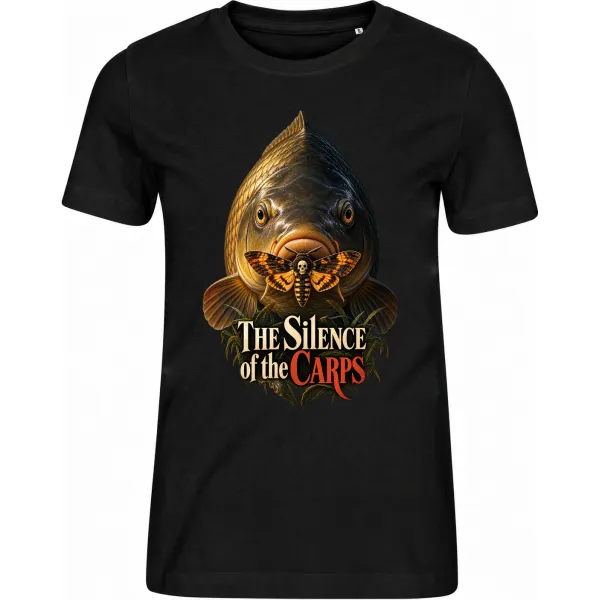 Dámské černé tričko The Silence of the Carps – mlčení kaprů