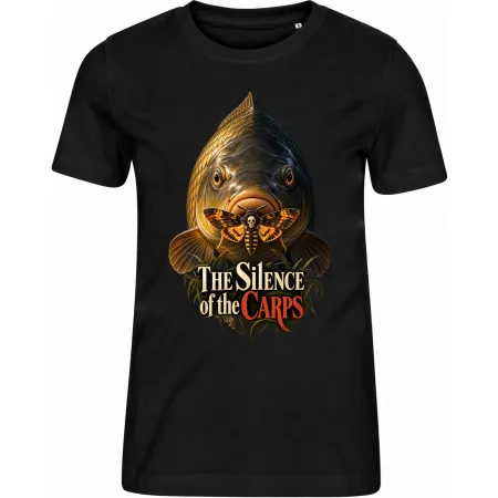 Dámské černé tričko The Silence of the Carps – mlčení kaprů