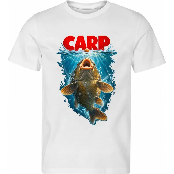Pánské bílé tričko CARP – kapří nástraha