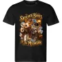 Pánské černé tričko SHERLOCK BONES & Dr. MEOWSON – zvířecí detektivové