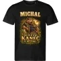 Černé pánské tričko Největší kanec v revíru s vlastním jménem MICHAL