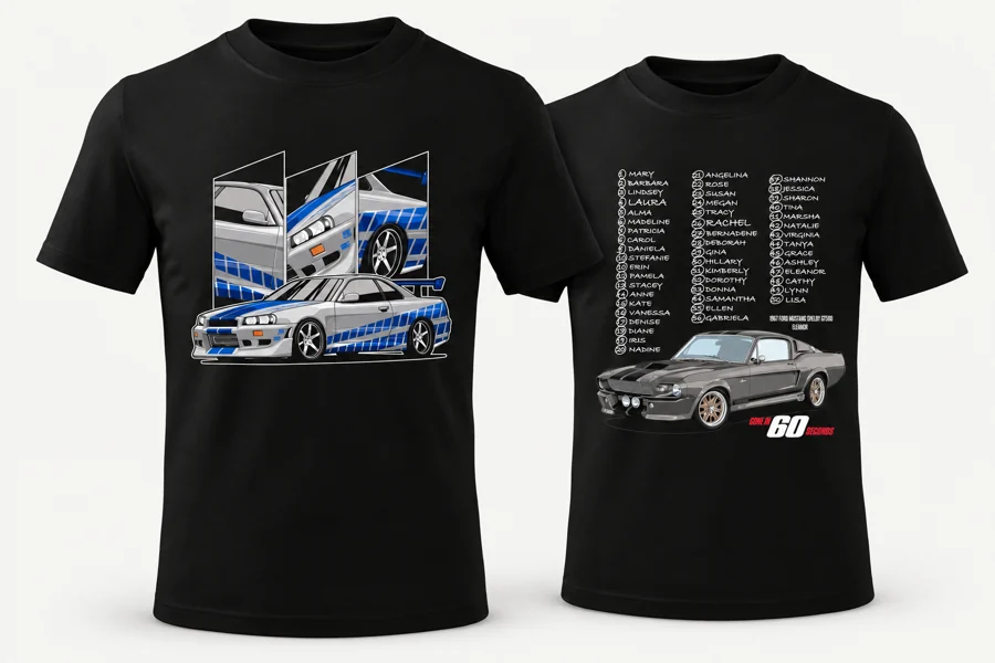 Pánské tričko 1999 Nissan Skyline GT-R R34 FF · Pánské tričko 60 sekund 01